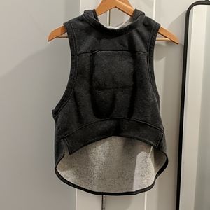 JOY LAB high-low sleeveless hoodie